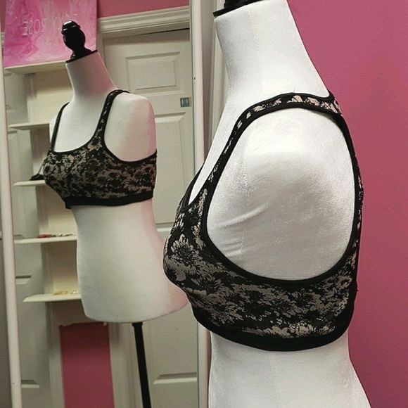 NUX 🤎 Brown Floral Sports Bra with Padding - Picture 3 of 9